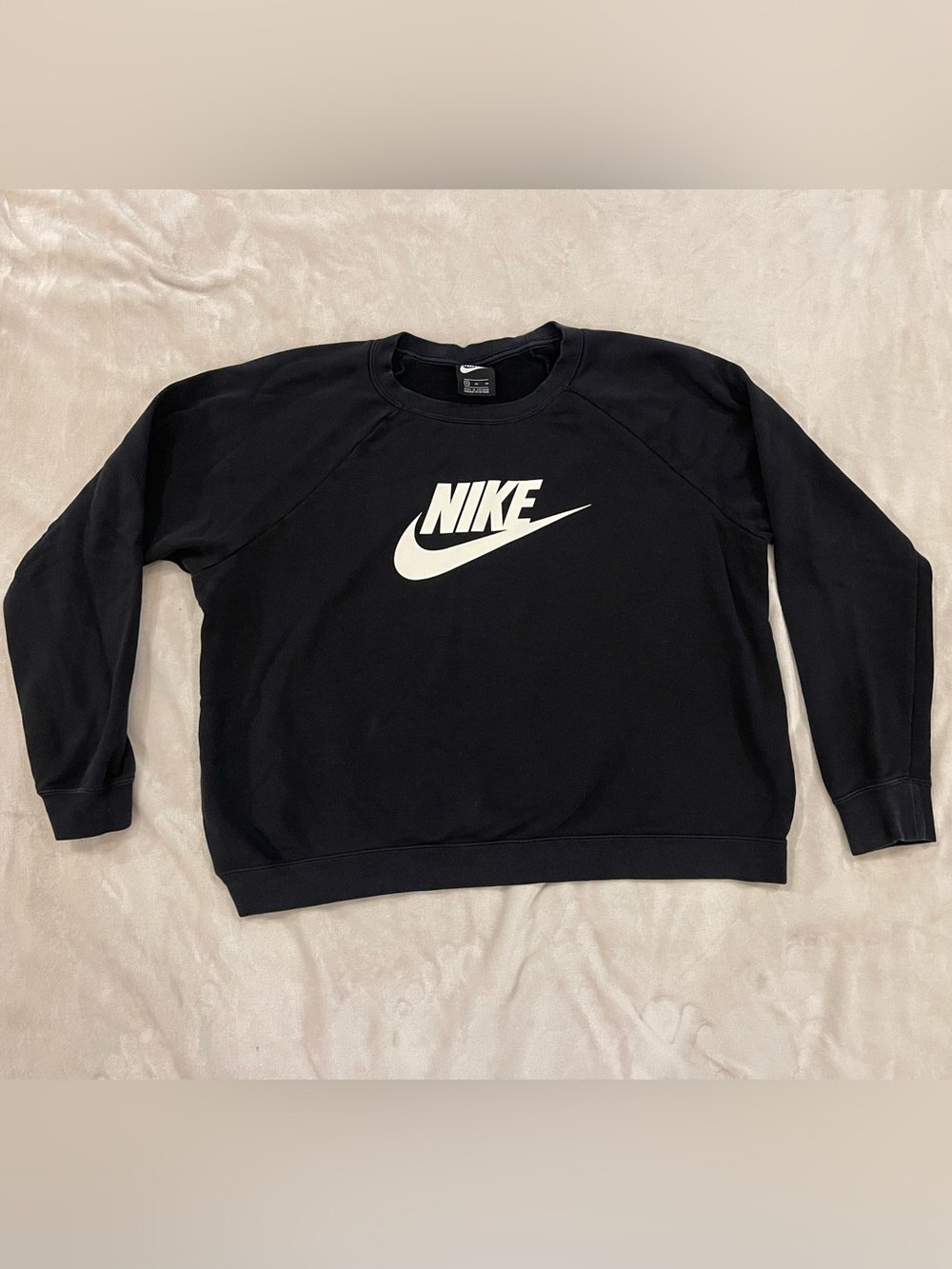 Nike Black Crewneck Sweatshirt with White Swoosh Logo